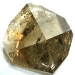 TRANSFORMATIONAL Golden Rutile Smoky Quartz Polished Freeform ~122mm