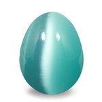 Turquoise Cat's Eye Crystal Egg ~46mm