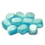 Turquoise Cat's Eye Tumble Stone - Synthetic