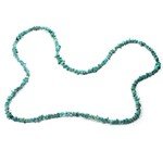Turquoise Gemstone Chip Necklace ~ 35"