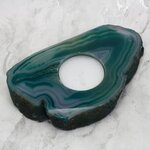 Turquoise/Green Agate Tealight Candle Holder ~134x82mm