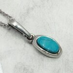 Turquoise Howlite 925 Silver Mini Pendant ~10mm
