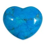 Turquoise Howlite Crystal Heart ~45mm