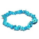 Turquoise Howlite Gemstone Chip Bracelet