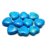 Turquoise Howlite Mini Crystal Heart - 25mm