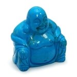 Turquoise Howlite Sitting Buddha Statue