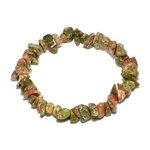 Unakite Gemstone Chip Bracelet