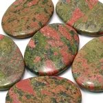 Unakite Palm Stone ~70x50mm