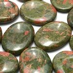 Unakite Thumb Stone ~40mm