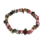 Watermelon Tourmaline Gemstone Chip Bracelet