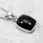 Whitby Jet 925 Silver Pendant ~13mm