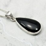Whitby Jet 925 Silver Pendant ~25mm