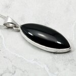 Whitby Jet 925 Silver Pendant ~31mm