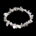 White Moonstone Gemstone Chip Bracelet