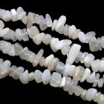 White Moonstone Gemstone Chip Necklace ~ 35"