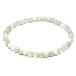 White Moonstone 4mm Mini Bead Bracelet