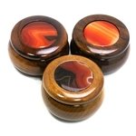 Wooden Jewel Box ~ Carnelian, Small