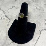 Yellow Cats Eye Round 925 Sterling Silver Ring~7.25 US / O 1/2 UK