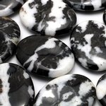 Zebra Jasper Thumb Stone ~40mm