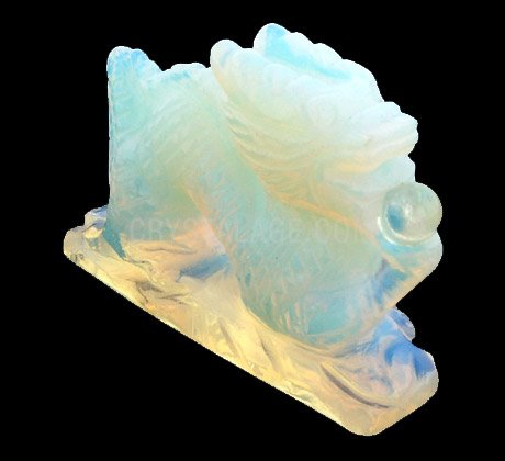 Opalite Carved Chinese Dragon