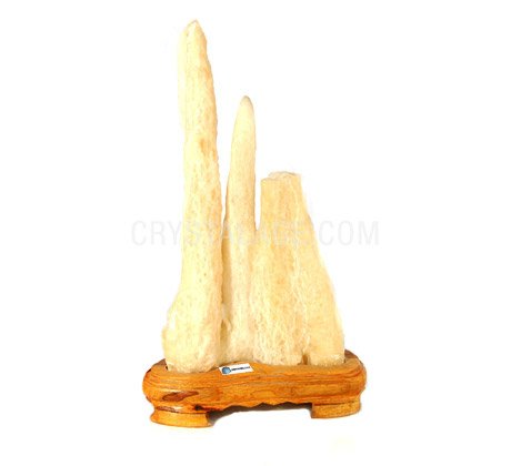 Stalagmite Specimen on a Wooden Base - 48cm