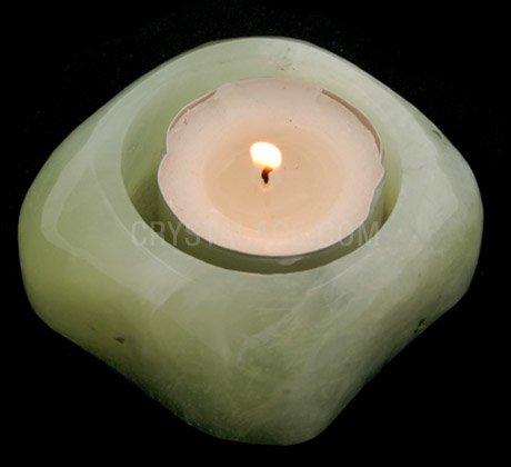 New Jade Shallow Tea Light Holder