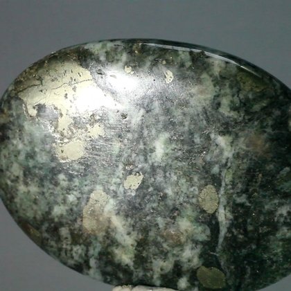 African Jade & Pyrite Palm Stone (Extra Grade) ~70mm