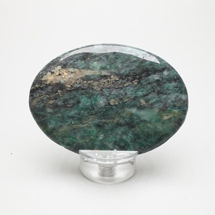 African Jade & Pyrite Palm Stone (Extra Grade) ~70x50mm