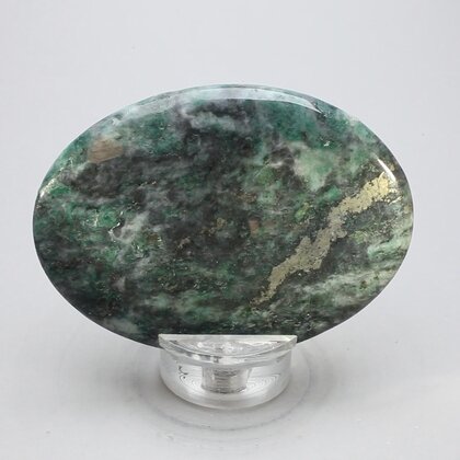 African Jade & Pyrite Palm Stone (Extra Grade) ~70x50mm