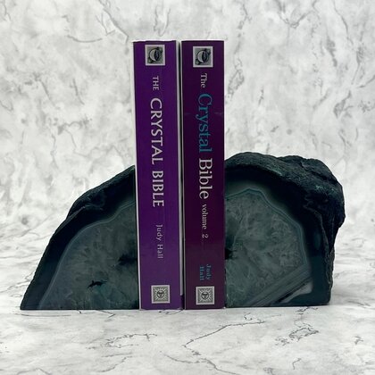 Agate Bookends ~10cm  Blue