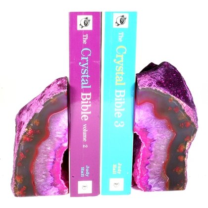 Agate Bookends ~11cm  Pink