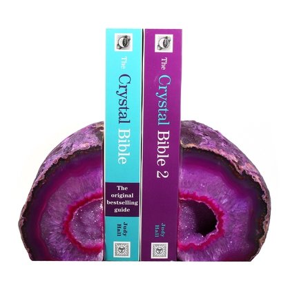 Agate Bookends ~12.5cm  Pink