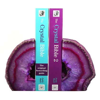 Agate Bookends ~12.5cm  Pink