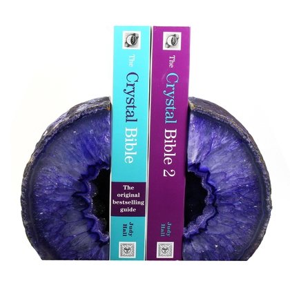 Agate Bookends ~12cm  Purple