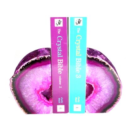 Agate Bookends ~13cm  Pink