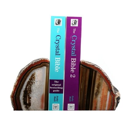 Agate Bookends ~14.5cm  Natural Brown