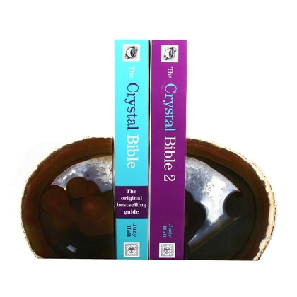 Agate Bookends ~14cm  Natural Brown