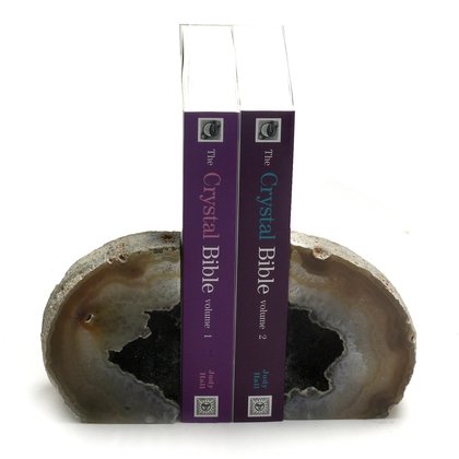 Agate Bookends ~ 14cm Natural Brown