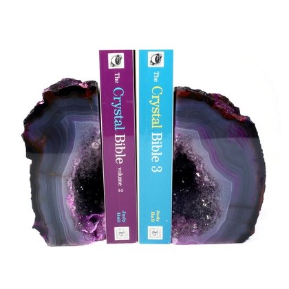 Agate Bookends ~14cm  Pink/Grey