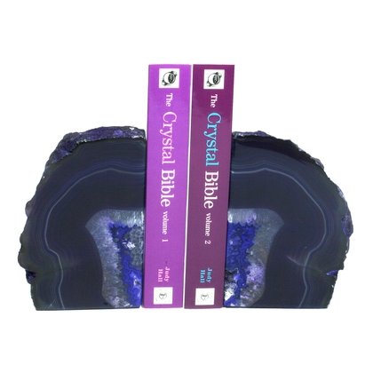 Agate Bookends ~14cm  Purple