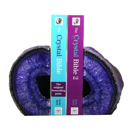 Agate Bookends ~14cm  Purple