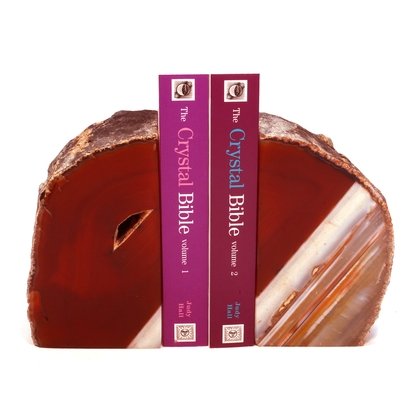 Agate Bookends ~15cm  Natural Brown/Red