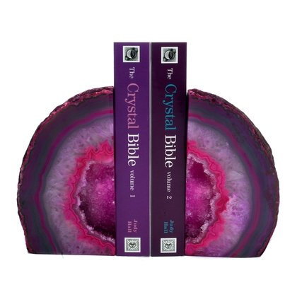 Agate Bookends ~15cm  Pink