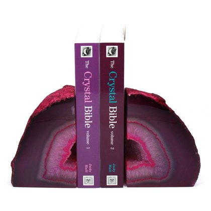 Agate Bookends ~15cm  Pink