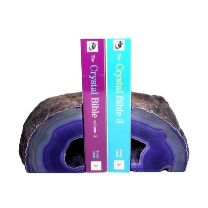 Agate Bookends ~15cm  Purple