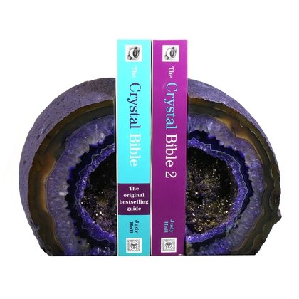 Agate Bookends ~15cm  Purple