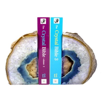 Agate Bookends ~16cm  Natural Blue/Purple