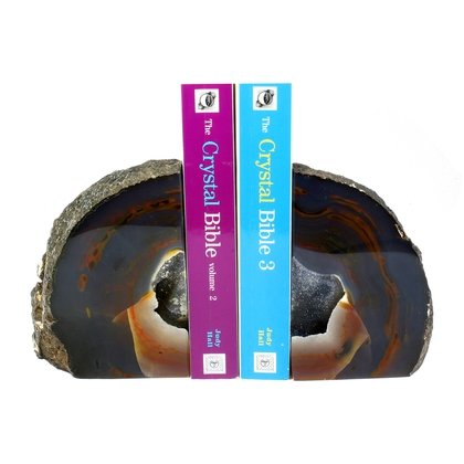 Agate Bookends ~16cm  Natural Brown