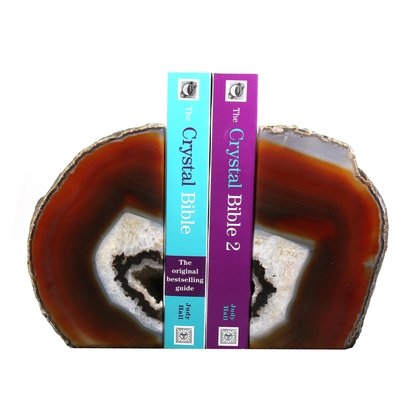 Agate Bookends ~16cm  Natural Brown