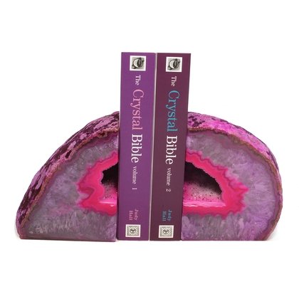 Agate Bookends ~16cm  Pink